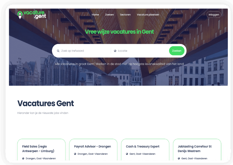 Vacatures Gent - Vree wijze jobs - Vacature Gent - Vind een job op dé jobsite voor de gentse regio - Op zoek naar een job bij jou in de buurt